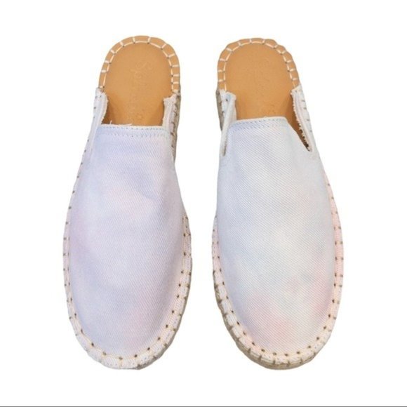 SPLENDID Julia Pink Pastel Tie Dye Espadrille Mule - Size 5.5 - Picture 2 of 6
